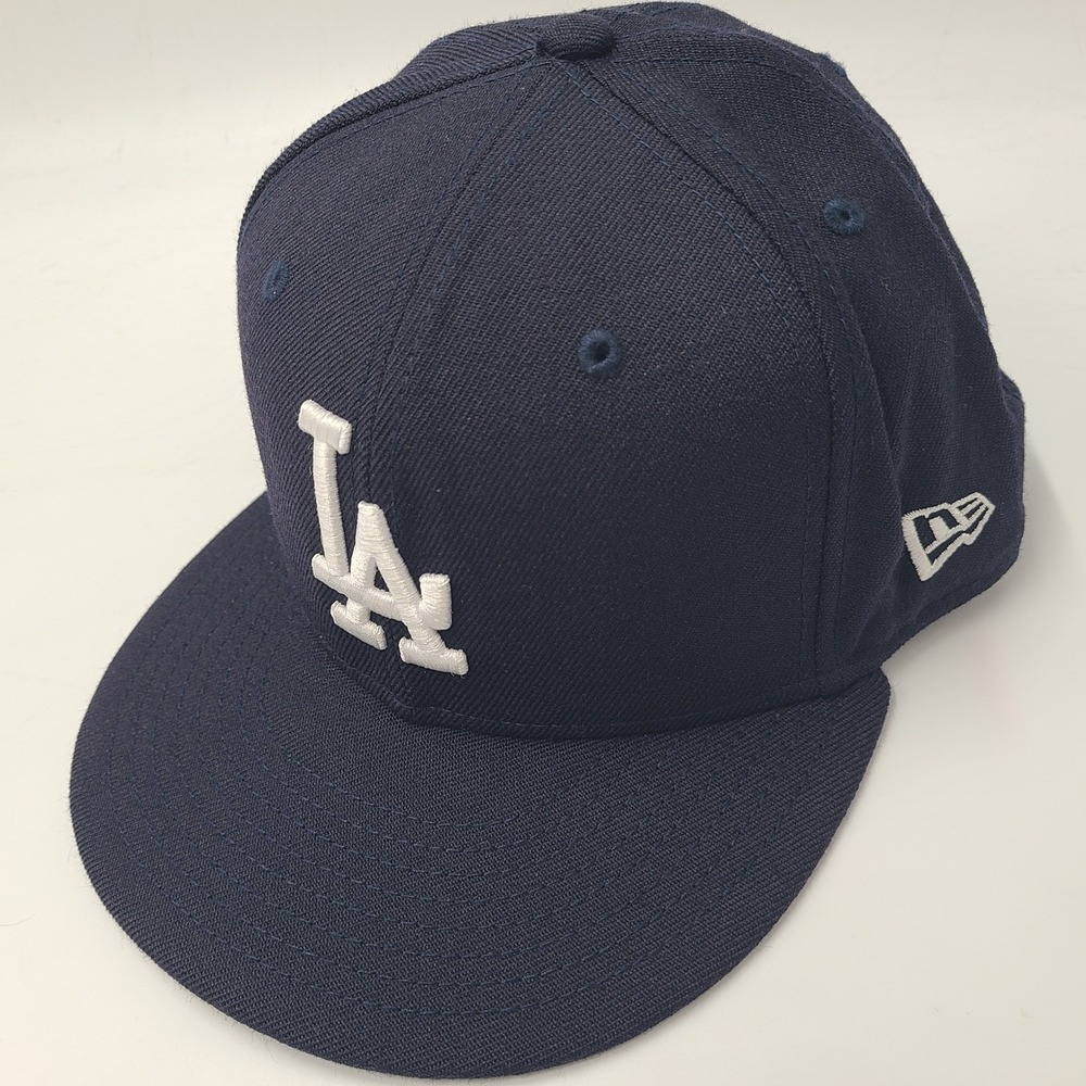 Los Angeles Dodgers Hat Fitted 8 New Era 59Fifty Blue White MLB Baseball Wool